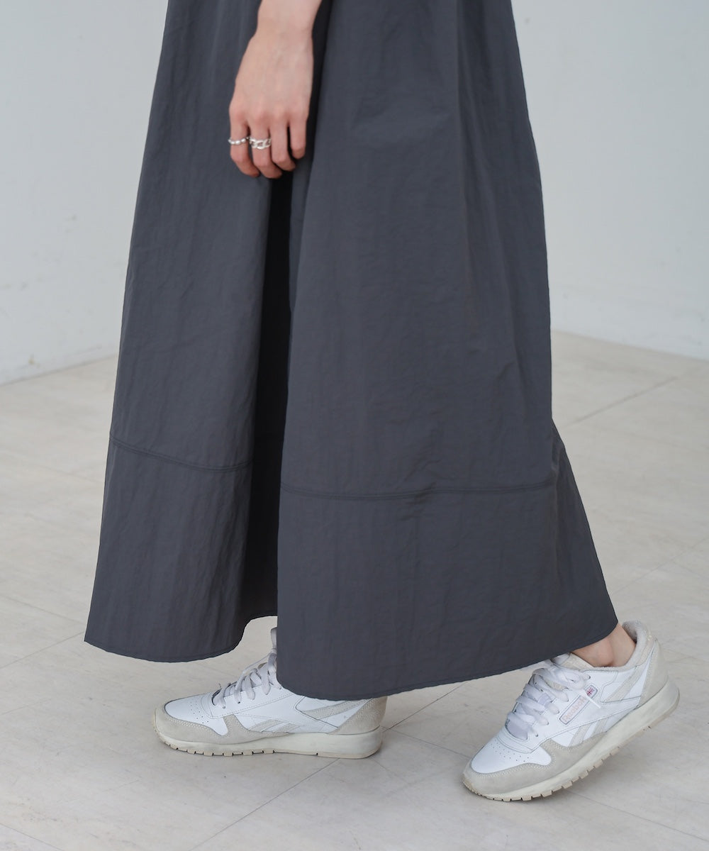 【低身長向けサイズあり】チュールレイヤードウエストドロストワンピース