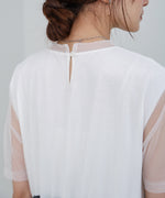 【低身長向けサイズあり】チュールレイヤードウエストドロストワンピース