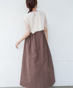 【低身長向けサイズあり】チュールレイヤードウエストドロストワンピース