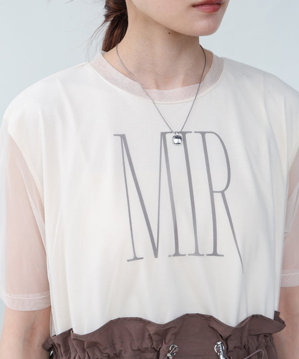 【低身長向けサイズあり】チュールレイヤードウエストドロストワンピース