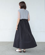 【低身長向けサイズあり】チュールレイヤードウエストドロストワンピース