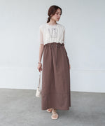 【低身長向けサイズあり】チュールレイヤードウエストドロストワンピース