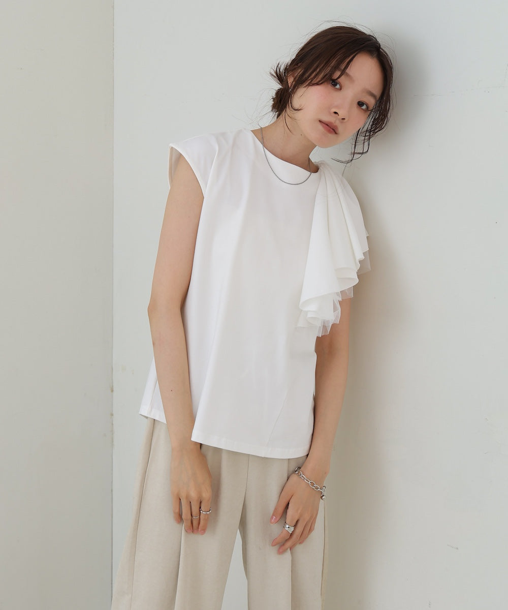 イレヘムラッフルデザインカットソー