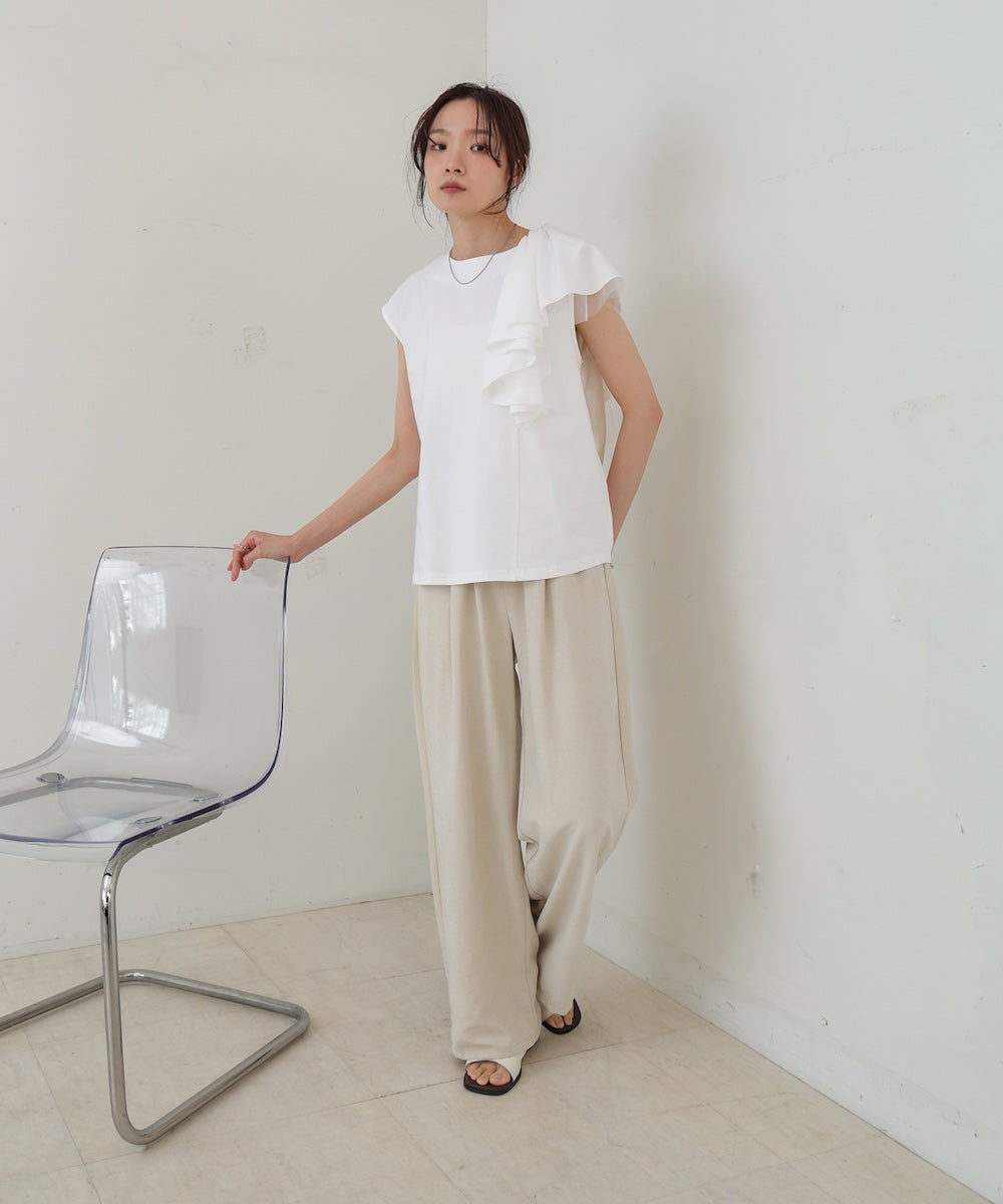 イレヘムラッフルデザインカットソー