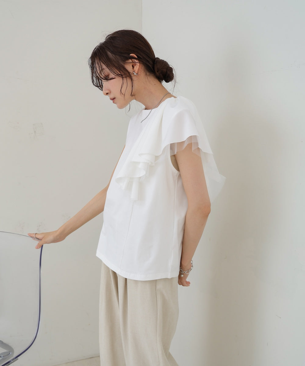 イレヘムラッフルデザインカットソー