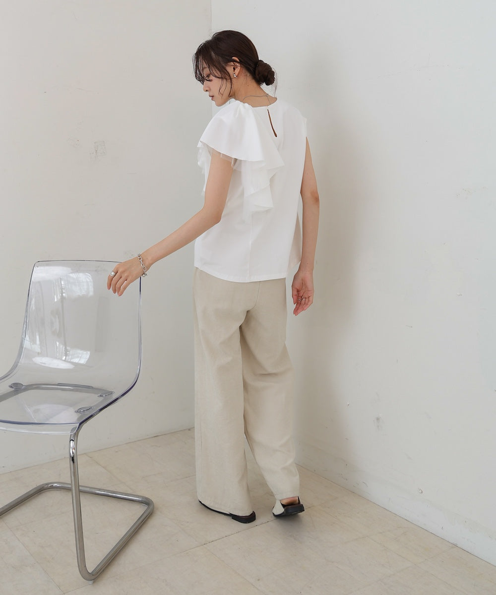 イレヘムラッフルデザインカットソー