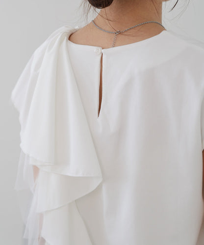 イレヘムラッフルデザインカットソー