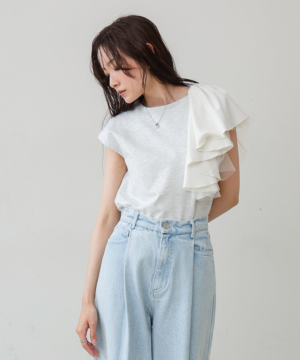 イレヘムラッフルデザインカットソー