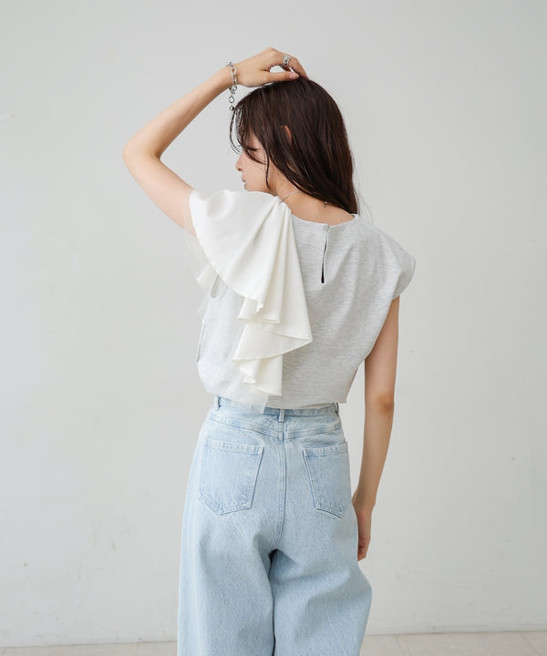 イレヘムラッフルデザインカットソー