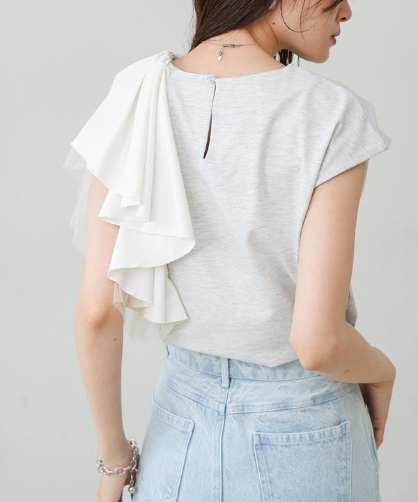 イレヘムラッフルデザインカットソー