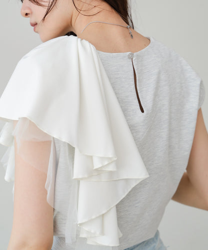 イレヘムラッフルデザインカットソー