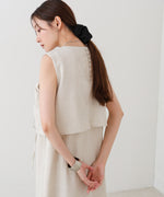 【低身長向けサイズあり】シャーリングレイヤード風ワンピース