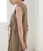 【低身長向けサイズあり】シャーリングレイヤード風ワンピース