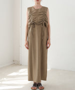 【低身長向けサイズあり】シャーリングレイヤード風ワンピース