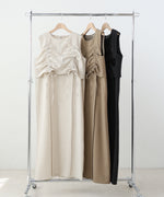 【低身長向けサイズあり】シャーリングレイヤード風ワンピース