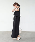 【低身長向けサイズあり】シャーリングレイヤード風ワンピース