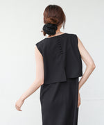 【低身長向けサイズあり】シャーリングレイヤード風ワンピース