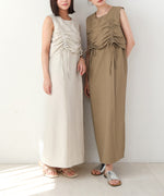 【低身長向けサイズあり】シャーリングレイヤード風ワンピース