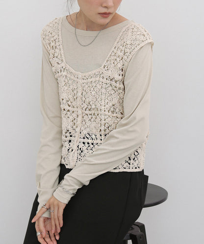 前後2WAYボタン付ビスチェ