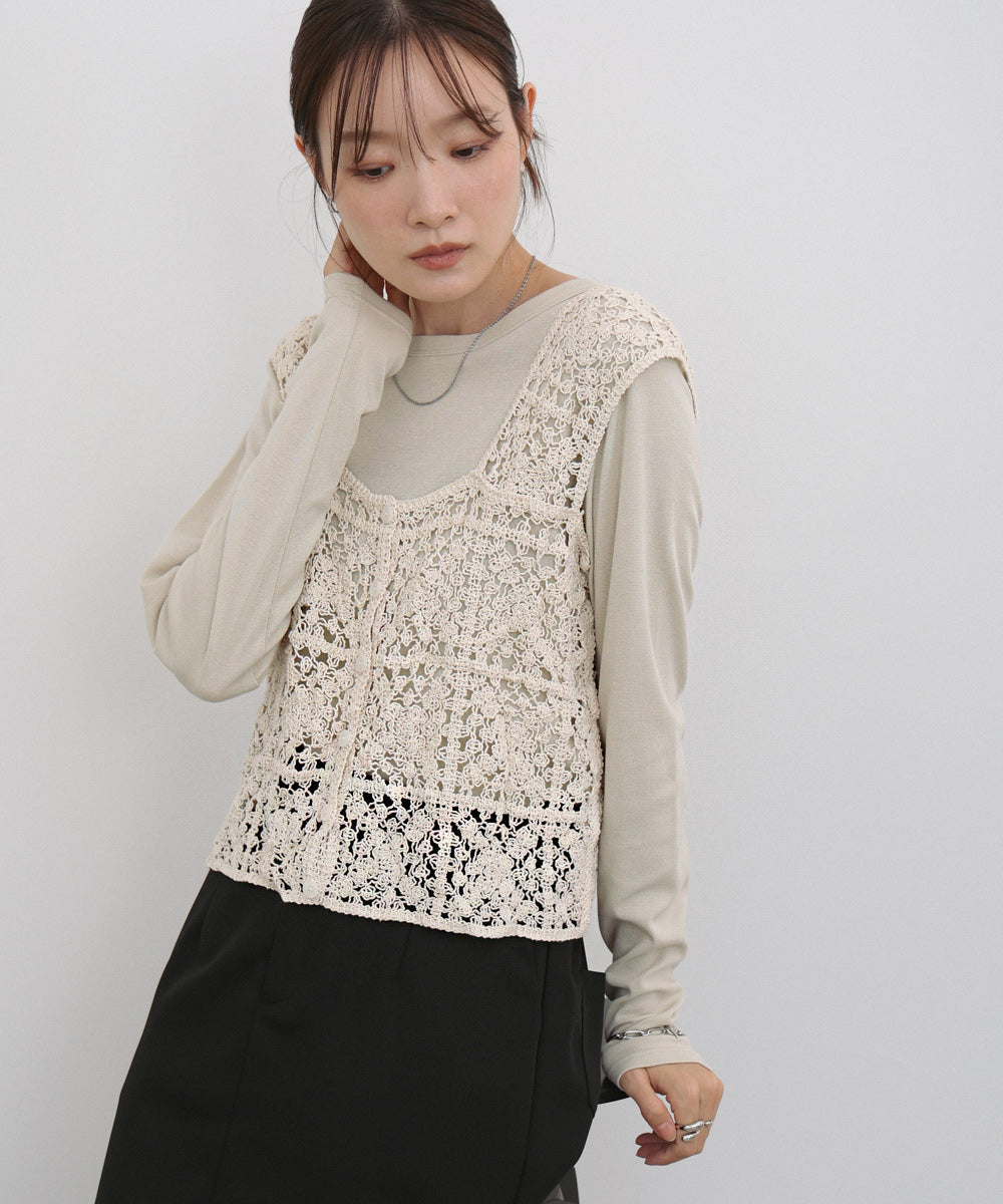 前後2WAYボタン付ビスチェ