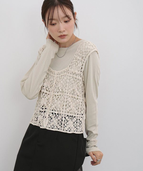 前後2WAYボタン付ビスチェ