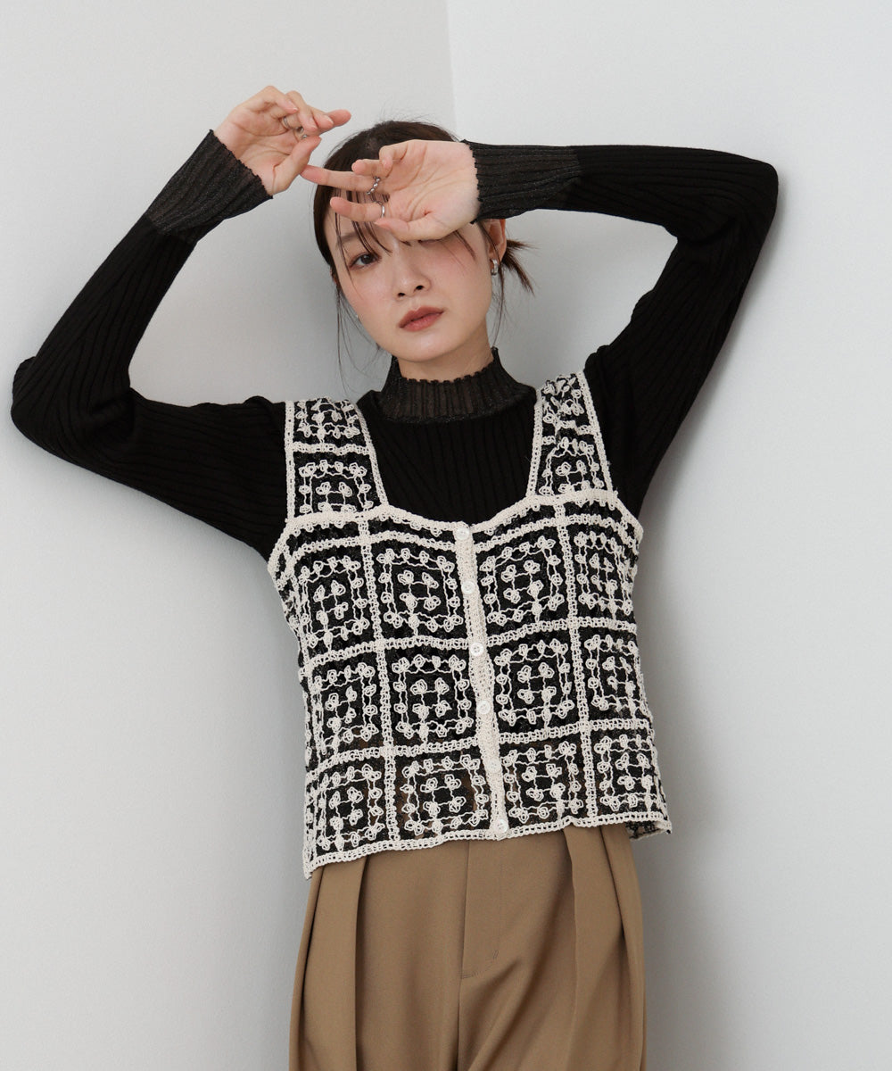 前後2WAYボタン付ビスチェ