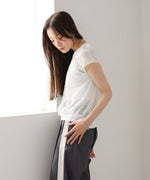 シャーリング切り替えトップス