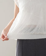 シャーリング切り替えトップス