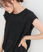 シャーリング切り替えトップス