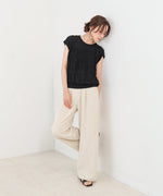 シャーリング切り替えトップス