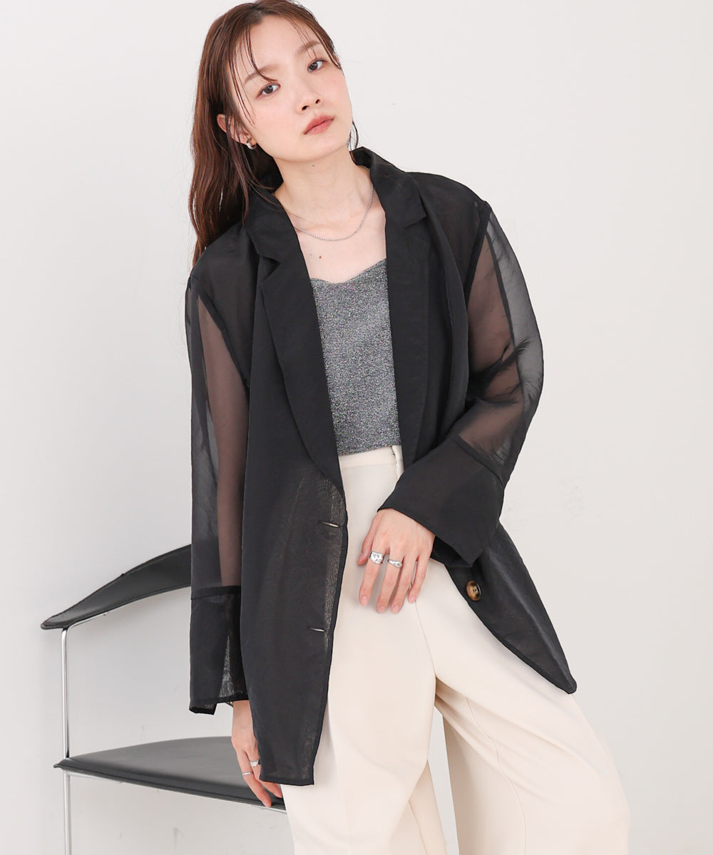 オーガンジーシアーテーラージャケット