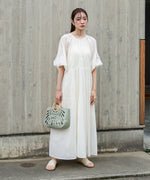 【S・Mサイズ展開】コットンボイルギャザーワンピース