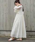 【S・Mサイズ展開】コットンボイルギャザーワンピース