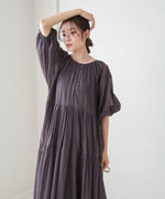 【S・Mサイズ展開】コットンボイルギャザーワンピース