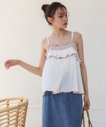 レーヨンクレープスモッキングキャミソール