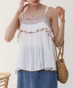 レーヨンクレープスモッキングキャミソール