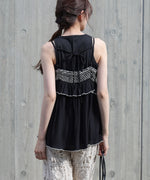 レーヨンクレープスモッキングキャミソール