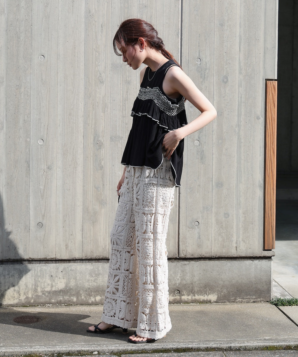 レーヨンクレープスモッキングキャミソール