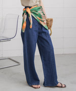 【S・M・Lサイズ展開】ウエスト切替デニムパンツ