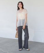 【S・M・Lサイズ展開】ウエスト切替デニムパンツ