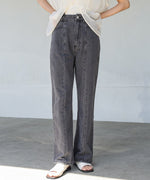 【S・M・Lサイズ展開】ウエスト切替デニムパンツ