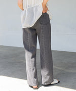 【S・M・Lサイズ展開】ウエスト切替デニムパンツ