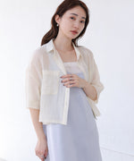 シアーショートシャツブラウス