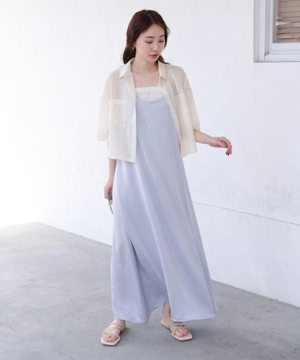 シアーショートシャツブラウス