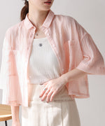 シアーショートシャツブラウス