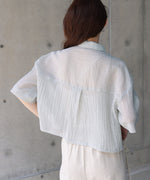 シアーショートシャツブラウス