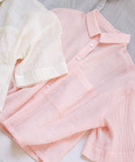 シアーショートシャツブラウス