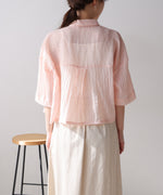 シアーショートシャツブラウス