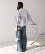 オープンカラーハーフスリーブシャツ