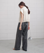 リネンライクウエストギャザーパンツ